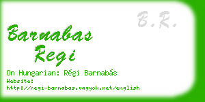 barnabas regi business card