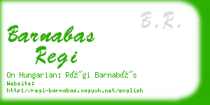 barnabas regi business card